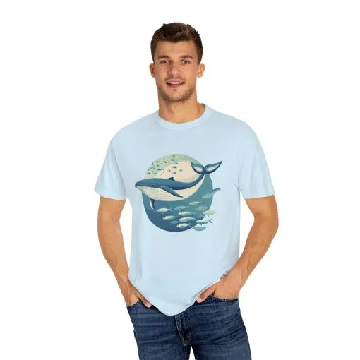 Whale Watching Unisex Garment-Dyed T-Shirt | Ocean Lover's Tee - Image 3