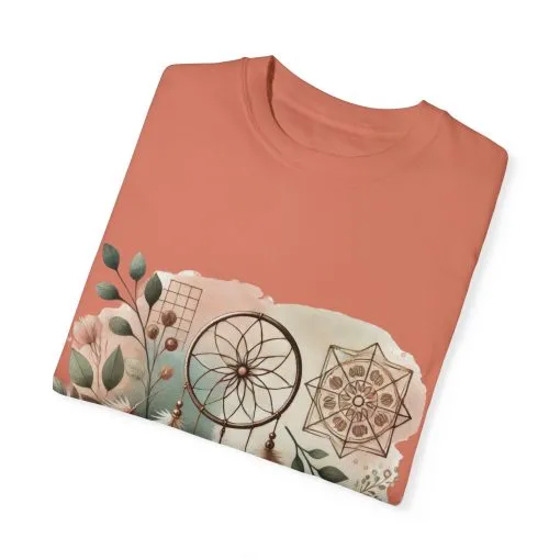 Dreamcatcher Boho T-Shirt | Unisex Garment-Dyed Tee for Spiritual Vibes - Image 14