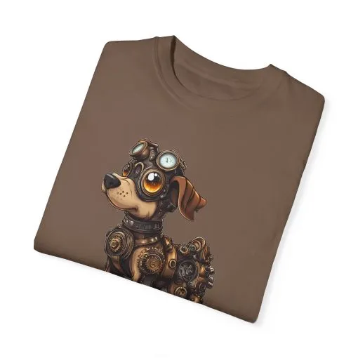 Steampunk Dog Unisex Garment-Dyed T-Shirt - Image 18