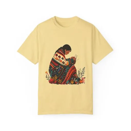 Cultural Heritage Unisex Garment-Dyed T-Shirt - Artisan Design - Image 13