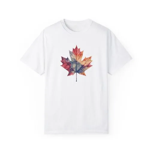 Autumn Maple Leaf Unisex Garment-Dyed T-Shirt