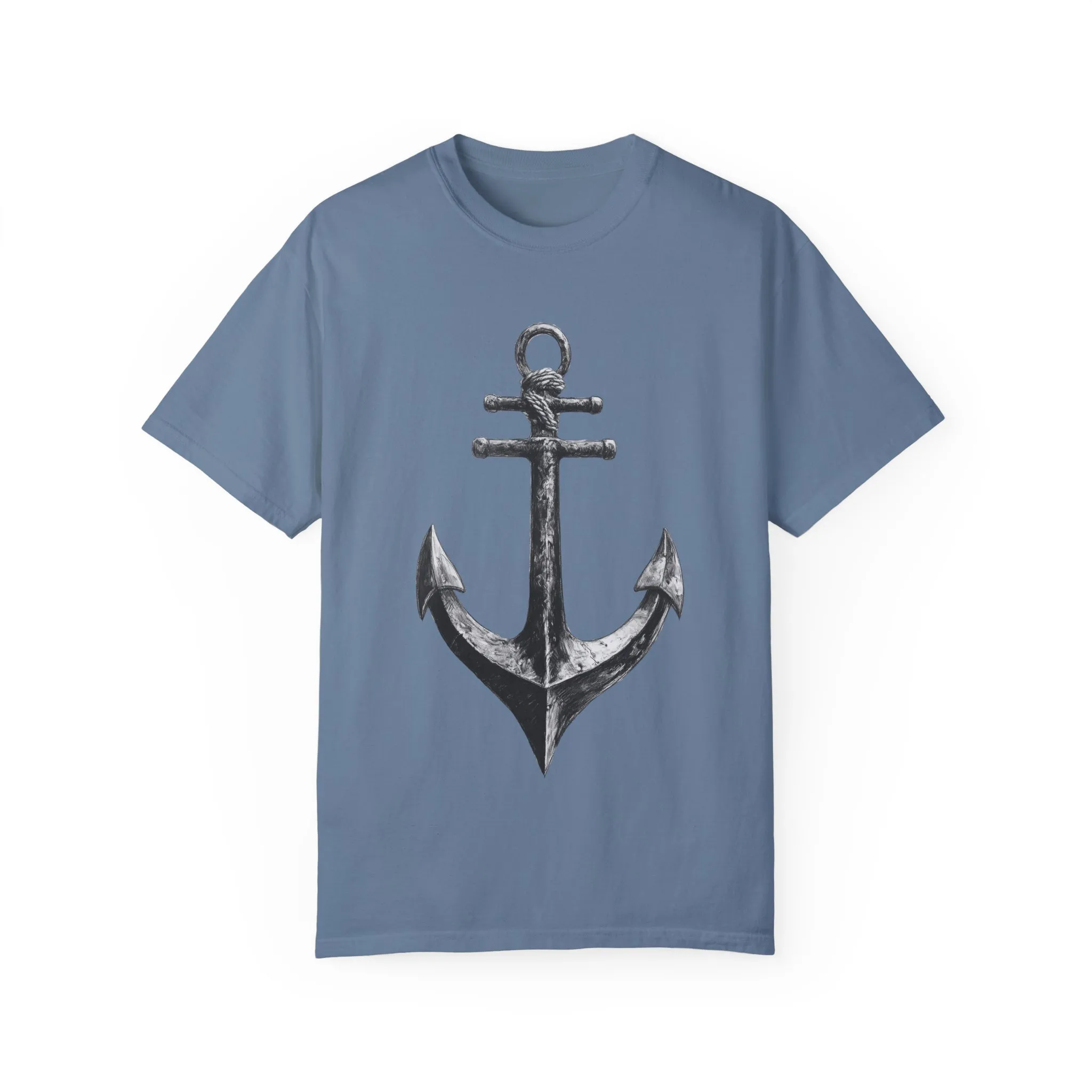 Nautical Anchor Unisex Garment-Dyed T-shirt | Casual Marine Style Wear - Image 25