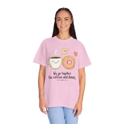 Coffee and Donuts Love Unisex T-Shirt | Cute Foodie Gift | Perfect for Valentine's Day & Everyday Wear - Image 31