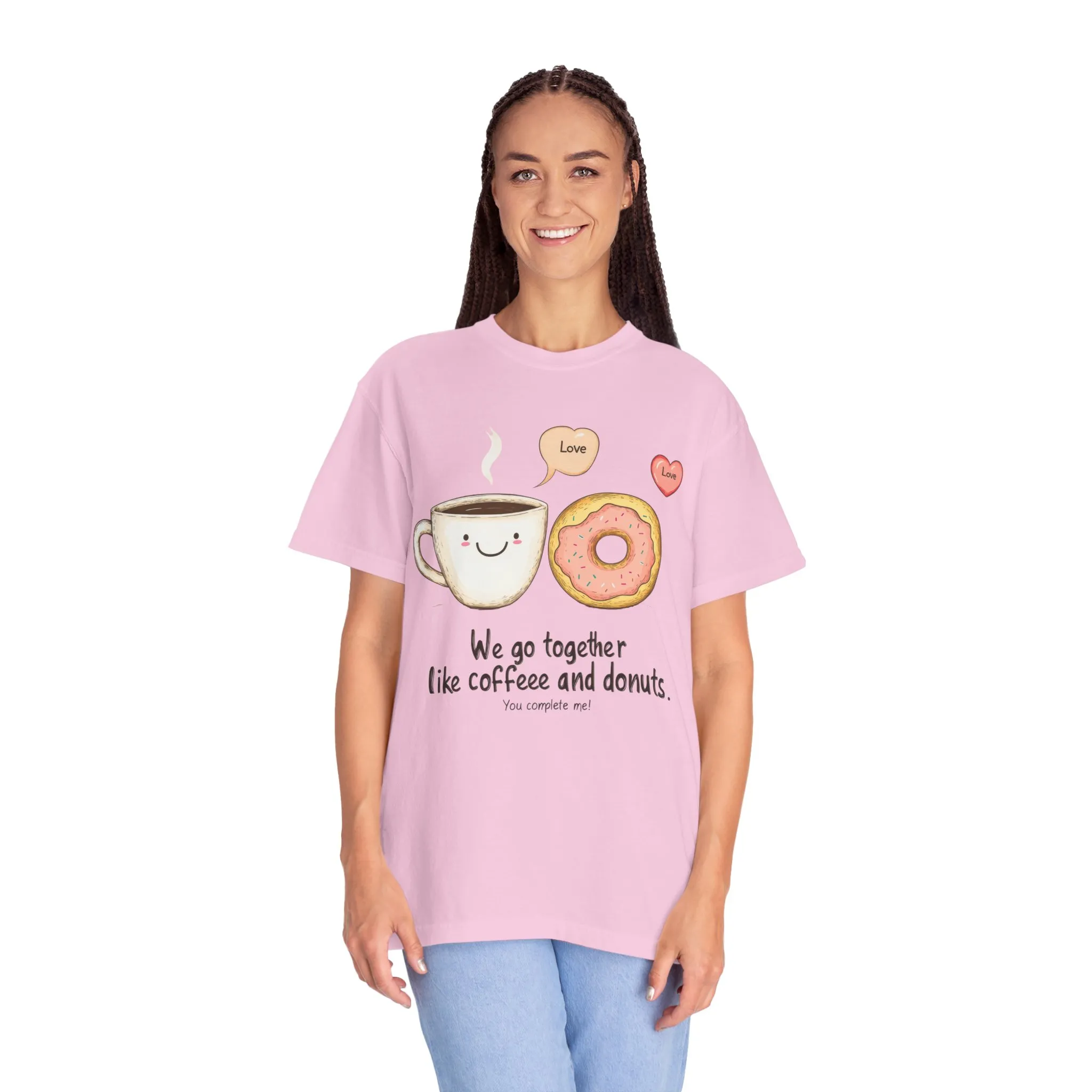 Coffee and Donuts Love Unisex T-Shirt | Cute Foodie Gift | Perfect for Valentine's Day & Everyday Wear - Image 31