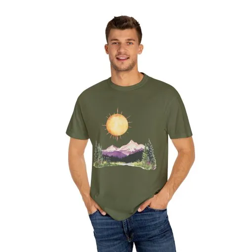 Sunrise Mountain Unisex T-shirt - Nature Lovers Tee - Image 15