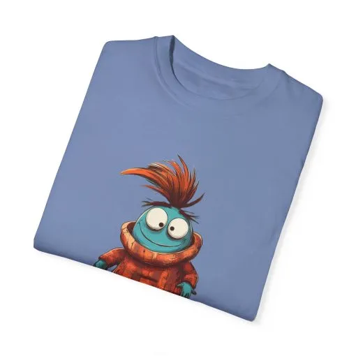 Unisex Garment-Dyed T-Shirt - 'Zero Chill' Fun Character Design - Image 22