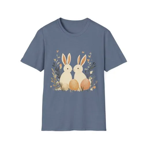 Easter Bunny Graphic Unisex Softstyle T-Shirt - Image 37
