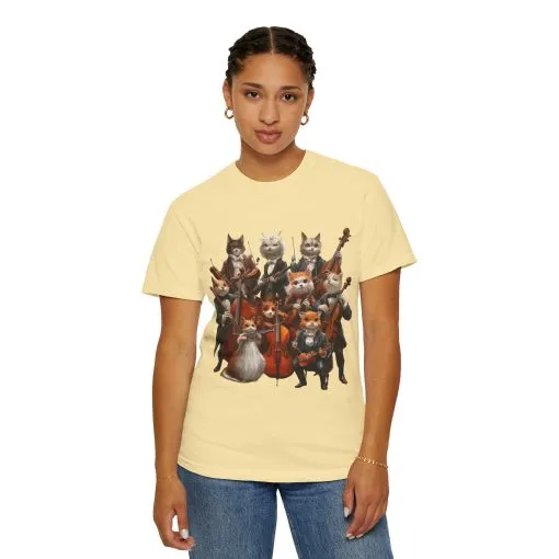 Whimsical Cat Orchestra Unisex T-Shirt - Perfect Gift for Animal Lovers - Image 4