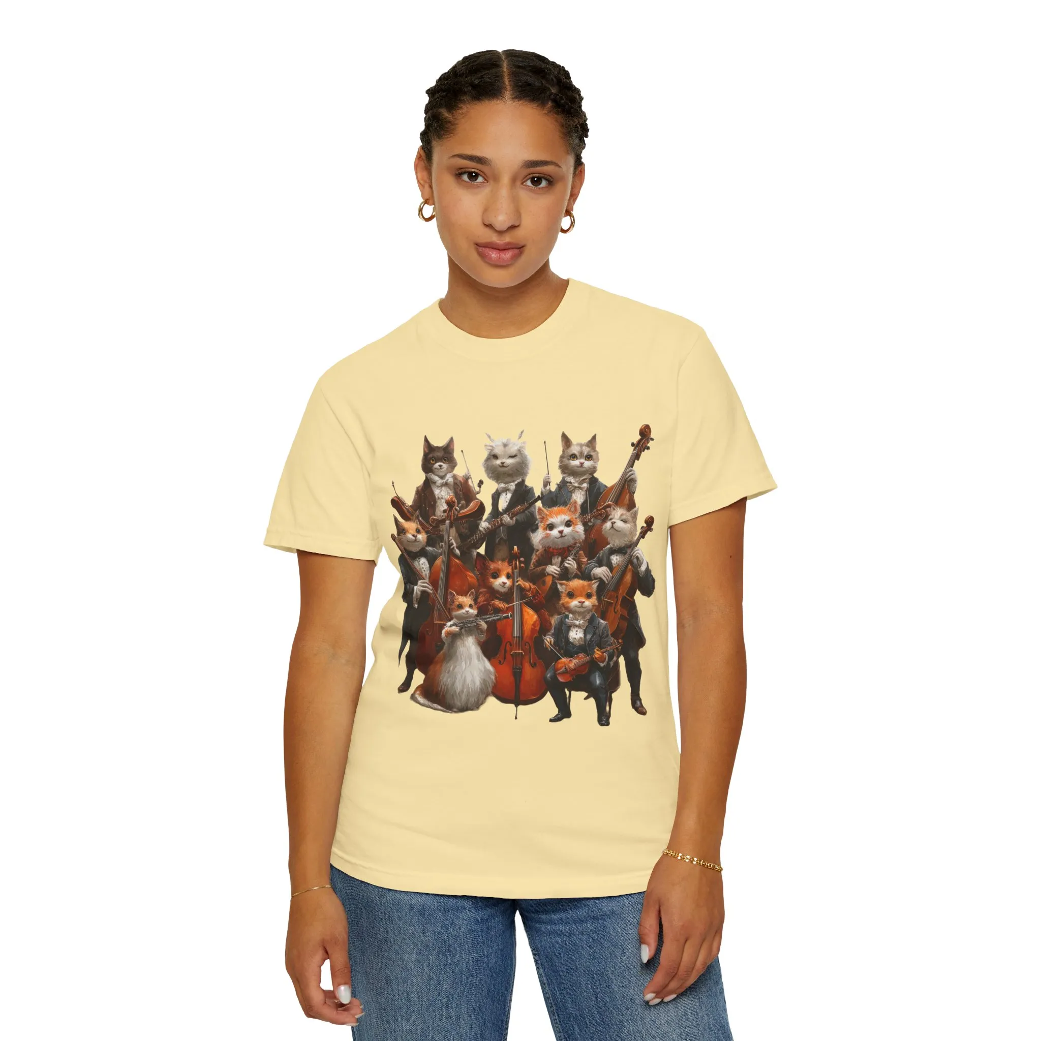 Whimsical Cat Orchestra Unisex T-Shirt - Perfect Gift for Animal Lovers - Image 4
