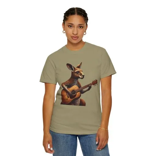 Cool Kangaroo Playing Guitar Unisex T-Shirt - Unique Gift for Music Lovers - Image 4