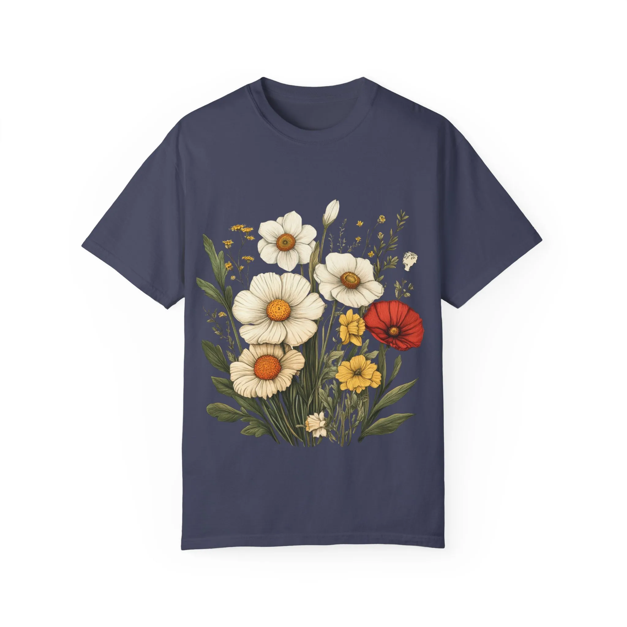 Floral Garden Unisex T-Shirt - Vintage Style Flower Design - Image 25