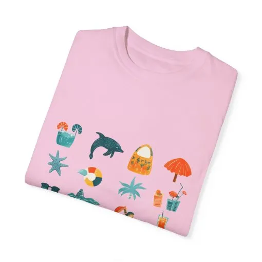 Tropical Vibes Unisex Garment-Dyed T-Shirt | Beach Life Design - Image 30