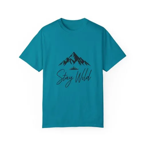 Stay Wild Unisex Garment-Dyed T-Shirt - Adventure & Nature Inspired - Image 33