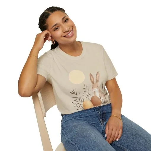 Spring Easter Bunny Graphic Unisex T-Shirt - Image 5