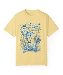 Coastal adventure t-shirt with marine animal prints