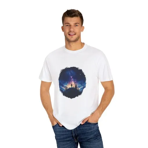Galactic Night Unisex Garment-Dyed T-Shirt - Cosmic Adventure Tee - Image 7