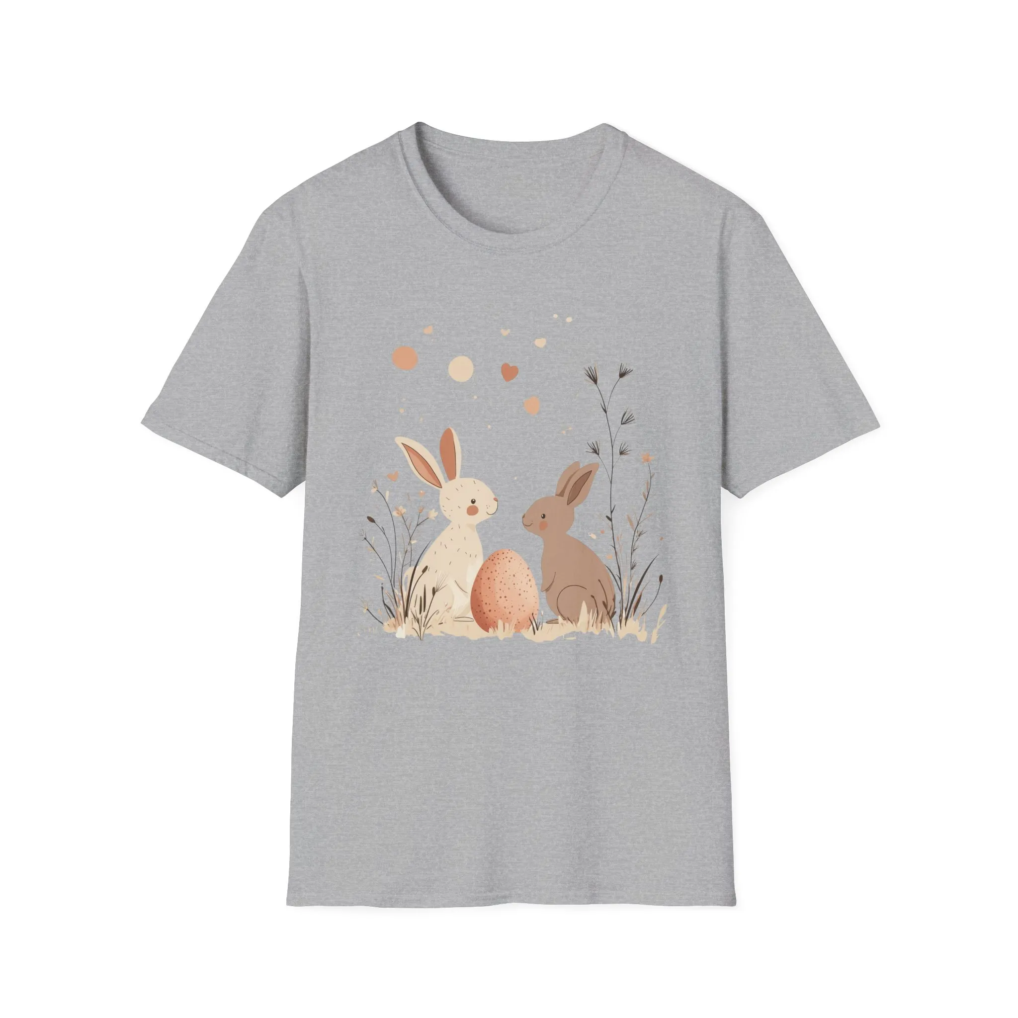 Spring Bunny Love Unisex Softstyle T-Shirt - Cute Floral Design for Easter Celebrations - Image 13