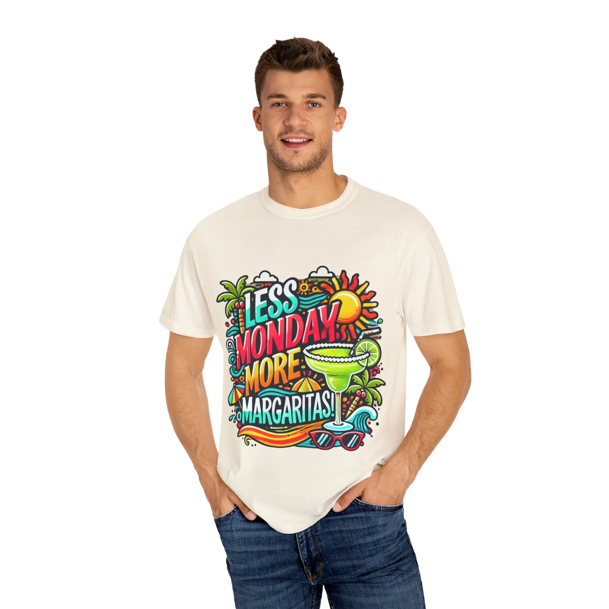 Less Monday More Margaritas Unisex T-Shirt - Fun Summer Vibes - Image 16