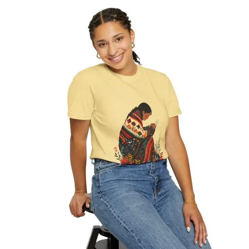 Cultural Heritage Unisex Garment-Dyed T-Shirt - Artisan Design - Image 16