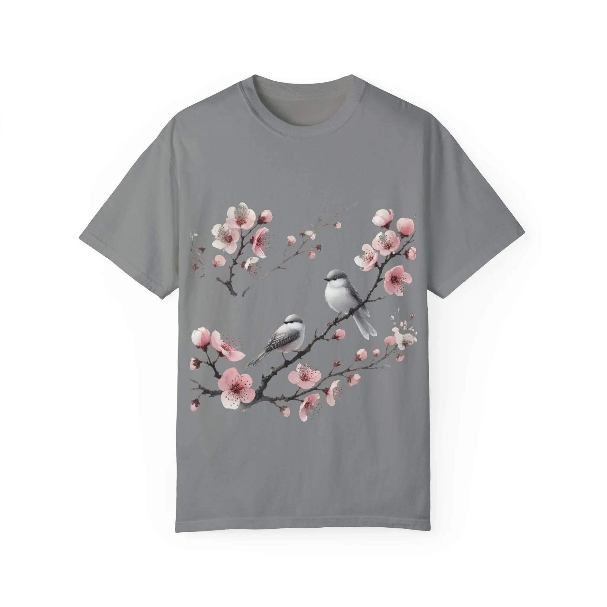 Spring Blossom Unisex T-Shirt - Floral Bird Design - Image 25