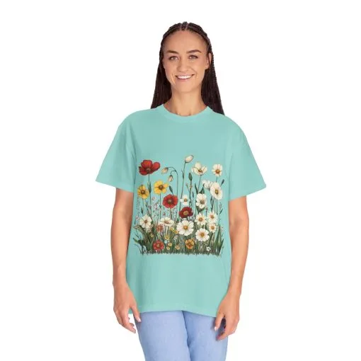 Floral Garden Unisex T-Shirt | Eco-Friendly, Casual Style for Spring & Summer - Image 18