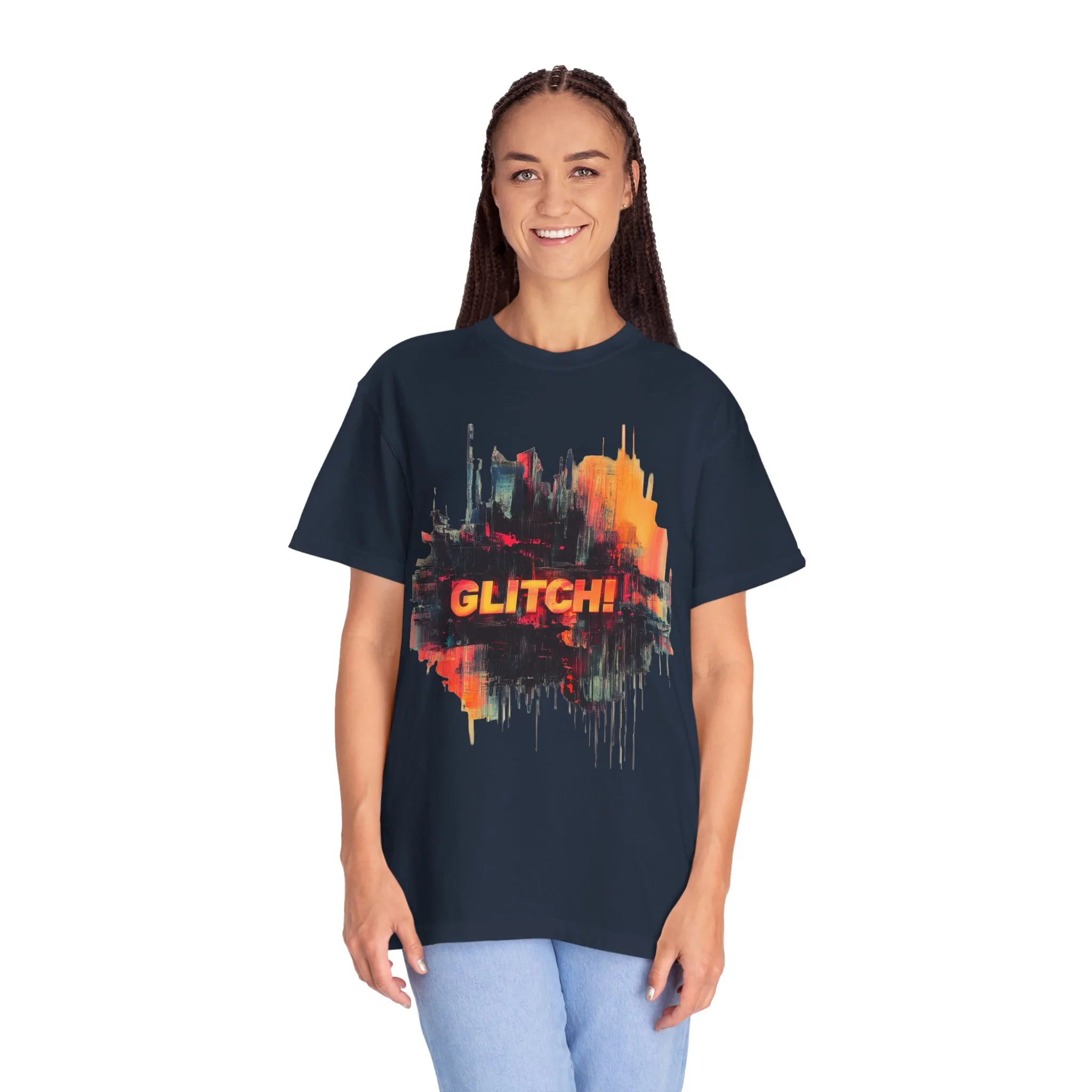 Trendy Unisex ‘GLITCH!’ T-Shirt - Vibrant Streetwear Inspired Tee - Image 4