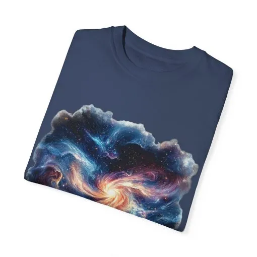 Cosmic Swirl Unisex Garment-Dyed T-Shirt - Perfect for Dreamers and Star Gazers - Image 22