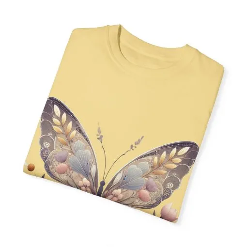Butterfly Wings Unisex Garment-Dyed T-Shirt - Nature-Inspired Design - Image 18