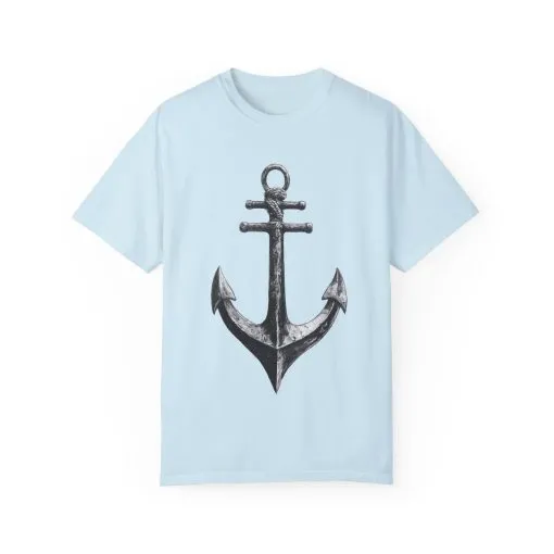 Nautical Anchor Unisex Garment-Dyed T-shirt | Casual Marine Style Wear - Image 21