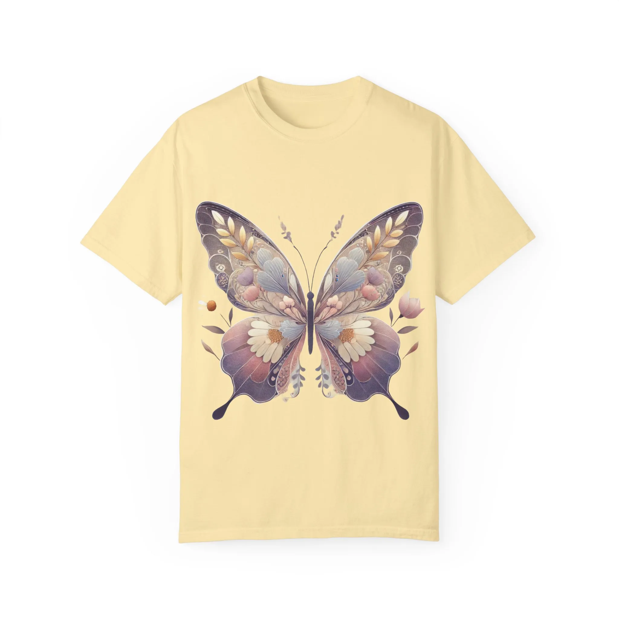 Butterfly Wings Unisex Garment-Dyed T-Shirt - Nature-Inspired Design - Image 13