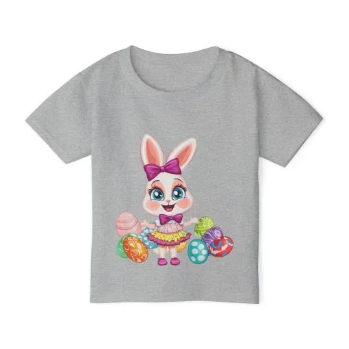 Cute Easter Bunny Toddler T-Shirt | Heavy Cotton™ Toddler Tee - Image 3