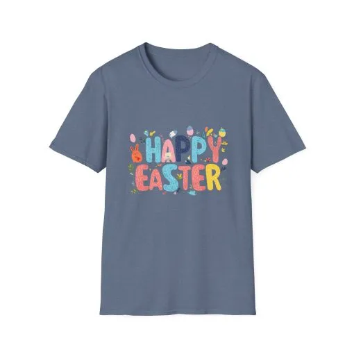 Happy Easter Unisex Softstyle T-Shirt - Vibrant Seasonal Tee for Spring Celebrations - Image 35