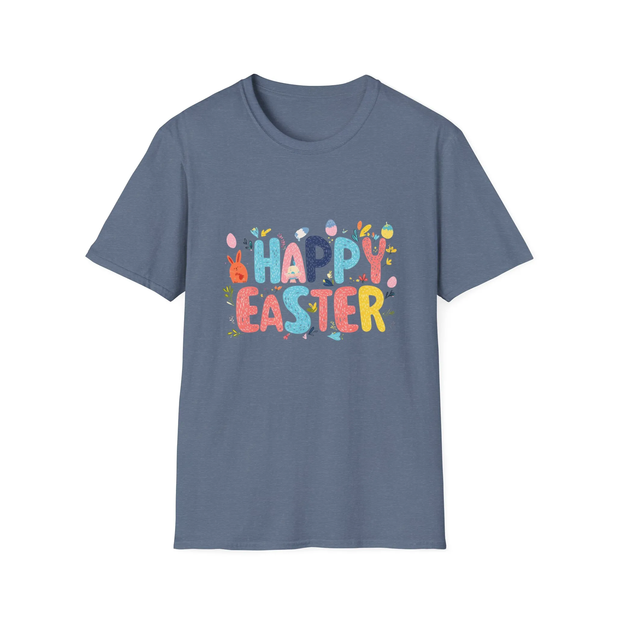 Happy Easter Unisex Softstyle T-Shirt - Vibrant Seasonal Tee for Spring Celebrations - Image 35