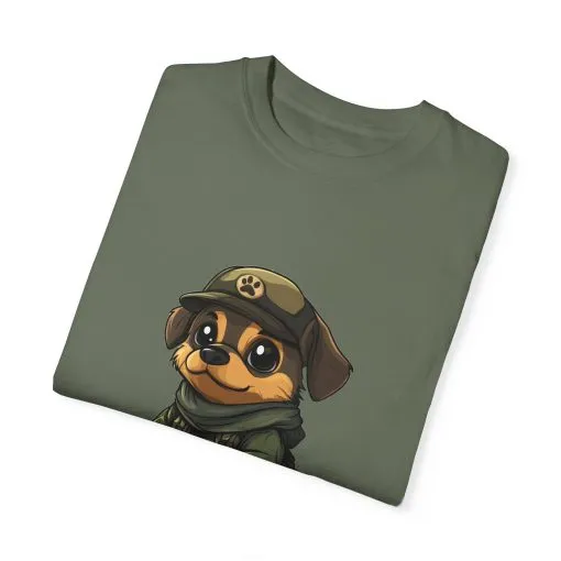 Cute Military Dog Graphic Unisex T-Shirt - Image 26