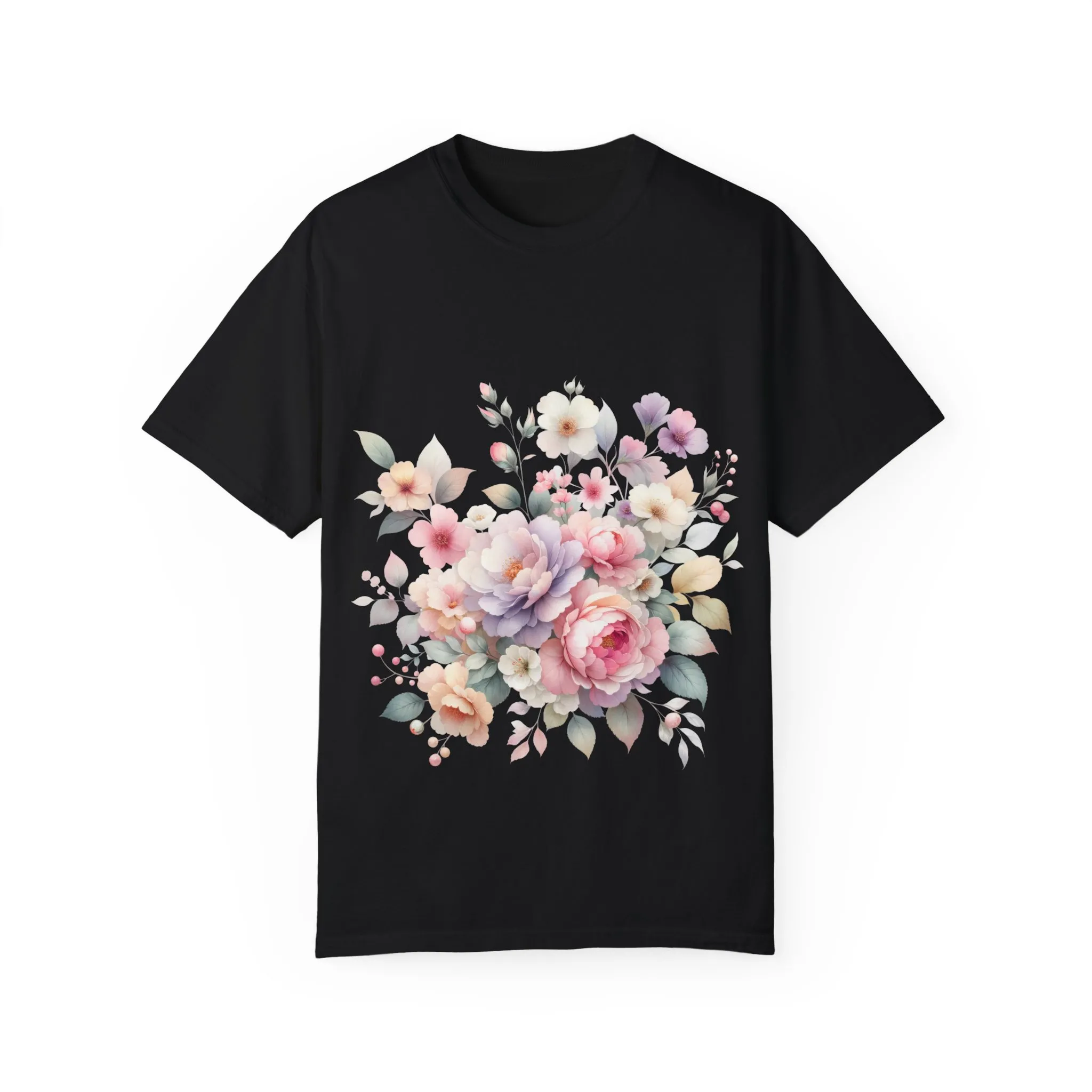 Floral Bliss Women's Garment-Dyed T-Shirt – Perfect for Spring Celebrations and Everyday Wear - Image 41