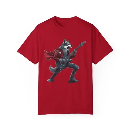 Rockin' Wolf Unisex Garment-Dyed T-Shirt - Perfect for Music Lovers - Image 21