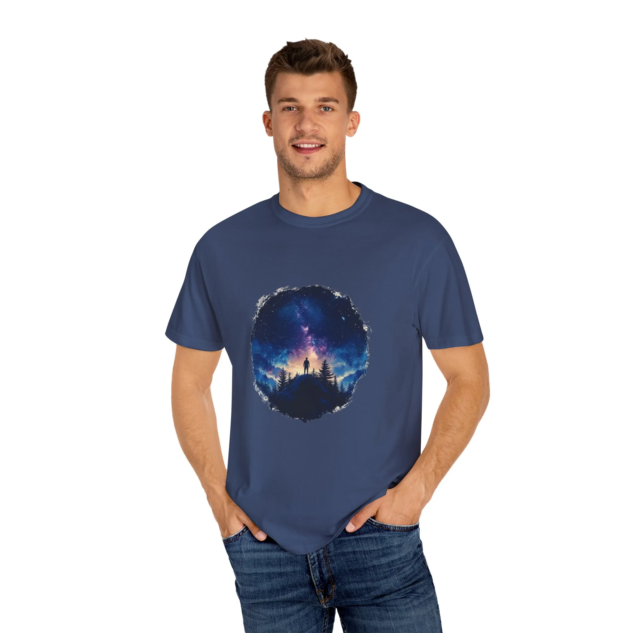 Galactic Night Unisex Garment-Dyed T-Shirt - Cosmic Adventure Tee - Image 19