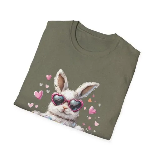 Cute Bunny Easter T-Shirt - Unisex Softstyle Tee with Colorful Egg Design - Image 28