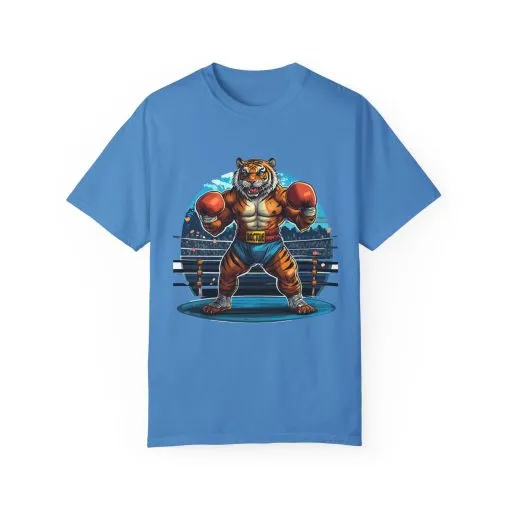 Boxing Tiger Unisex Garment-Dyed T-shirt | Sporty, Bold Graphic Tee for Animal Lovers - Image 29