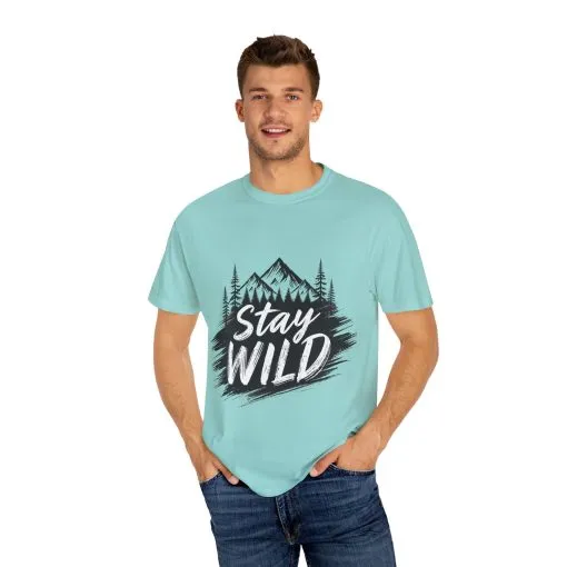 Stay Wild Unisex Garment-Dyed T-Shirt for Adventure Lovers - Image 39