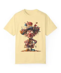 Whimsical Artist Unisex Garment-Dyed T-Shirt - Colorful Character Design