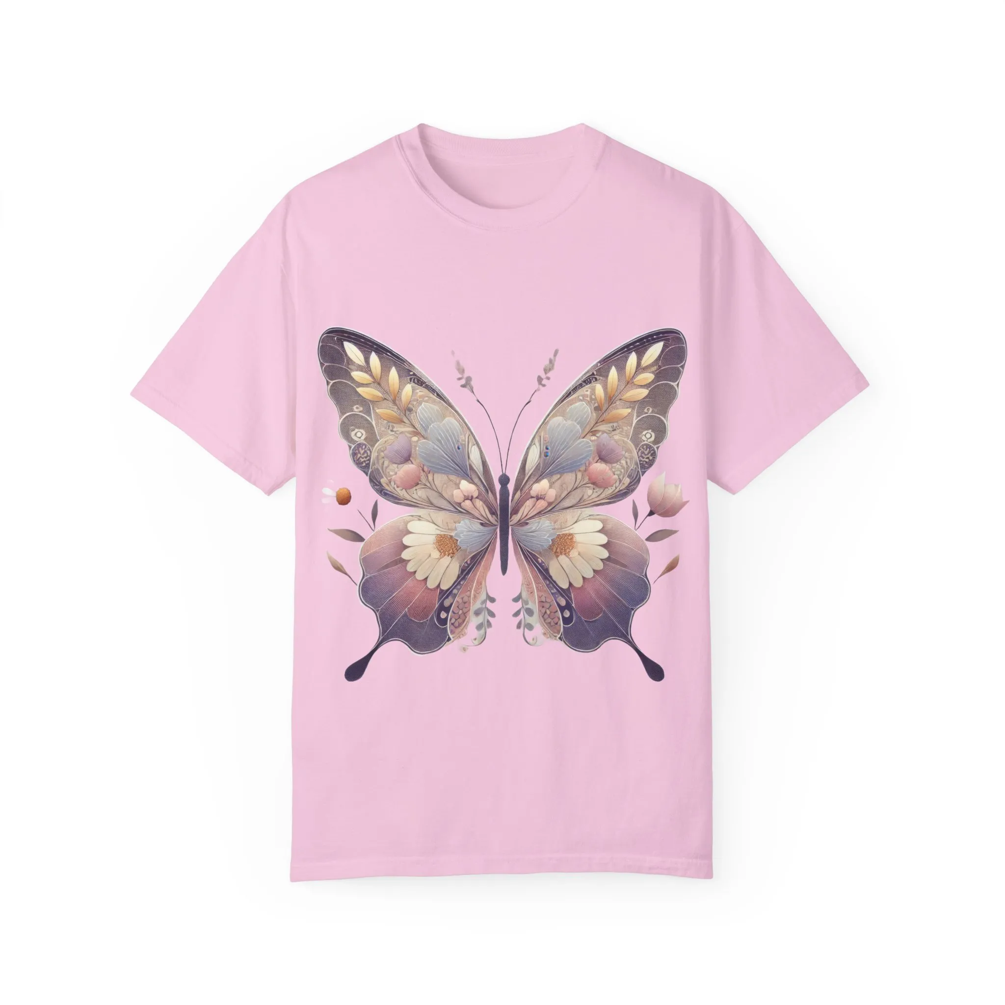 Butterfly Wings Unisex Garment-Dyed T-Shirt - Nature-Inspired Design - Image 29