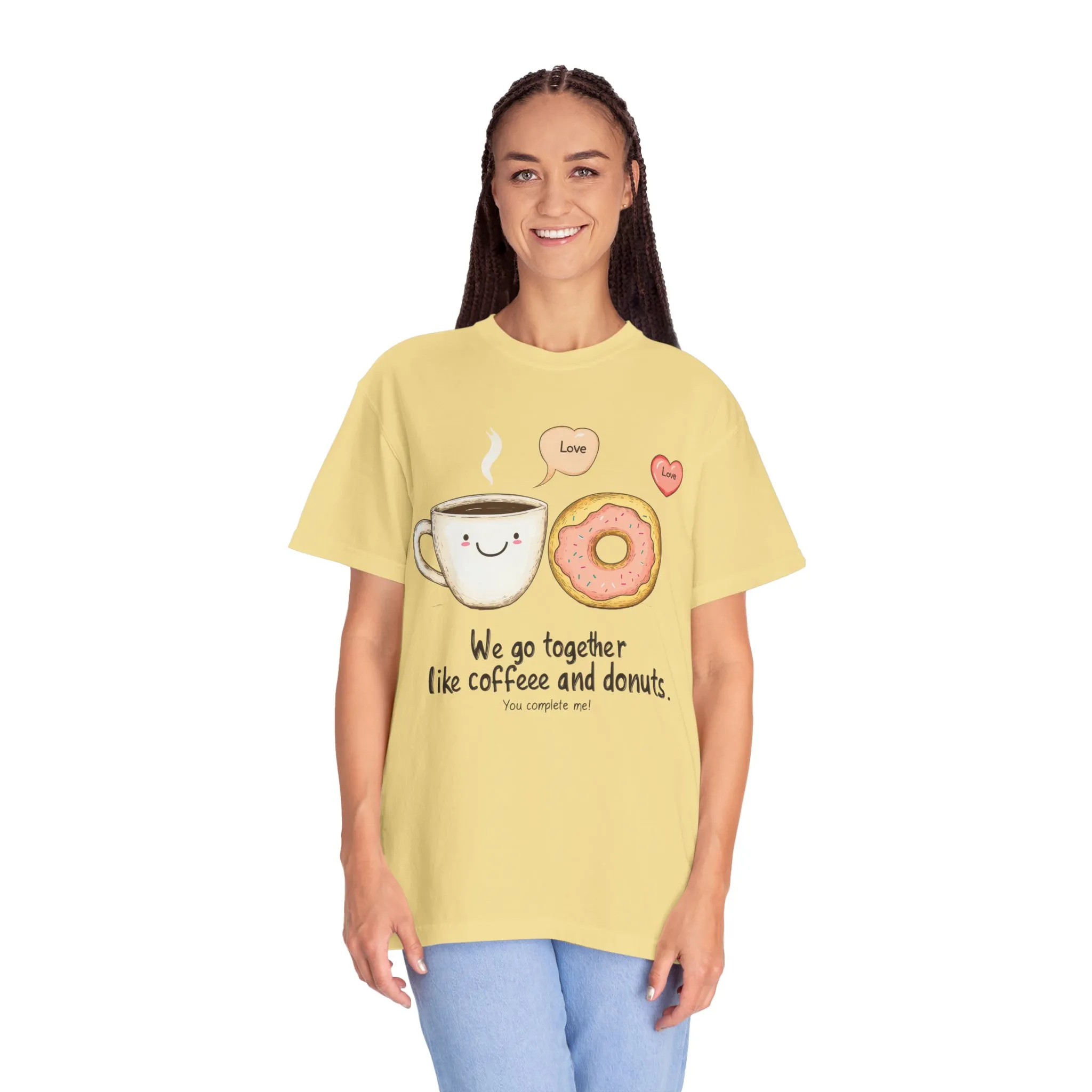 Coffee and Donuts Love Unisex T-Shirt | Cute Foodie Gift | Perfect for Valentine's Day & Everyday Wear - Image 19