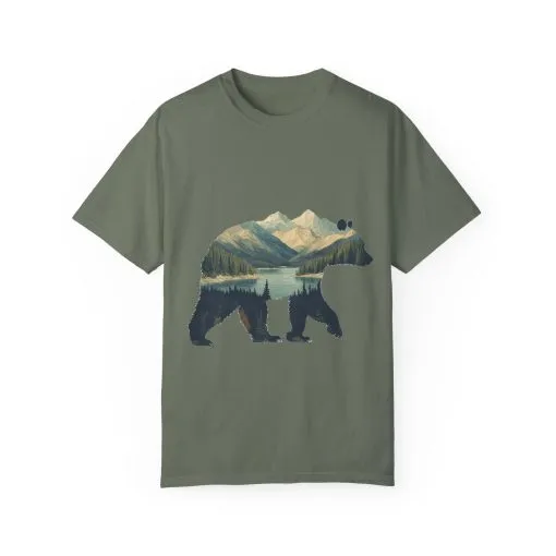 Nature-Inspired Bear Graphic Unisex T-Shirt - Image 16