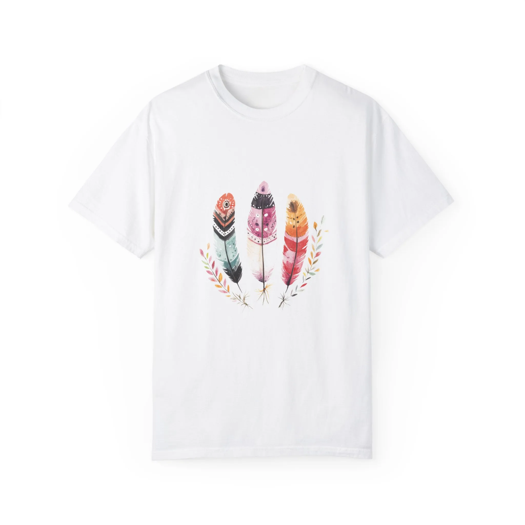 Boho Feather Graphic Unisex T-Shirt - Perfect for Nature Lovers & Casual Outfits - Image 2
