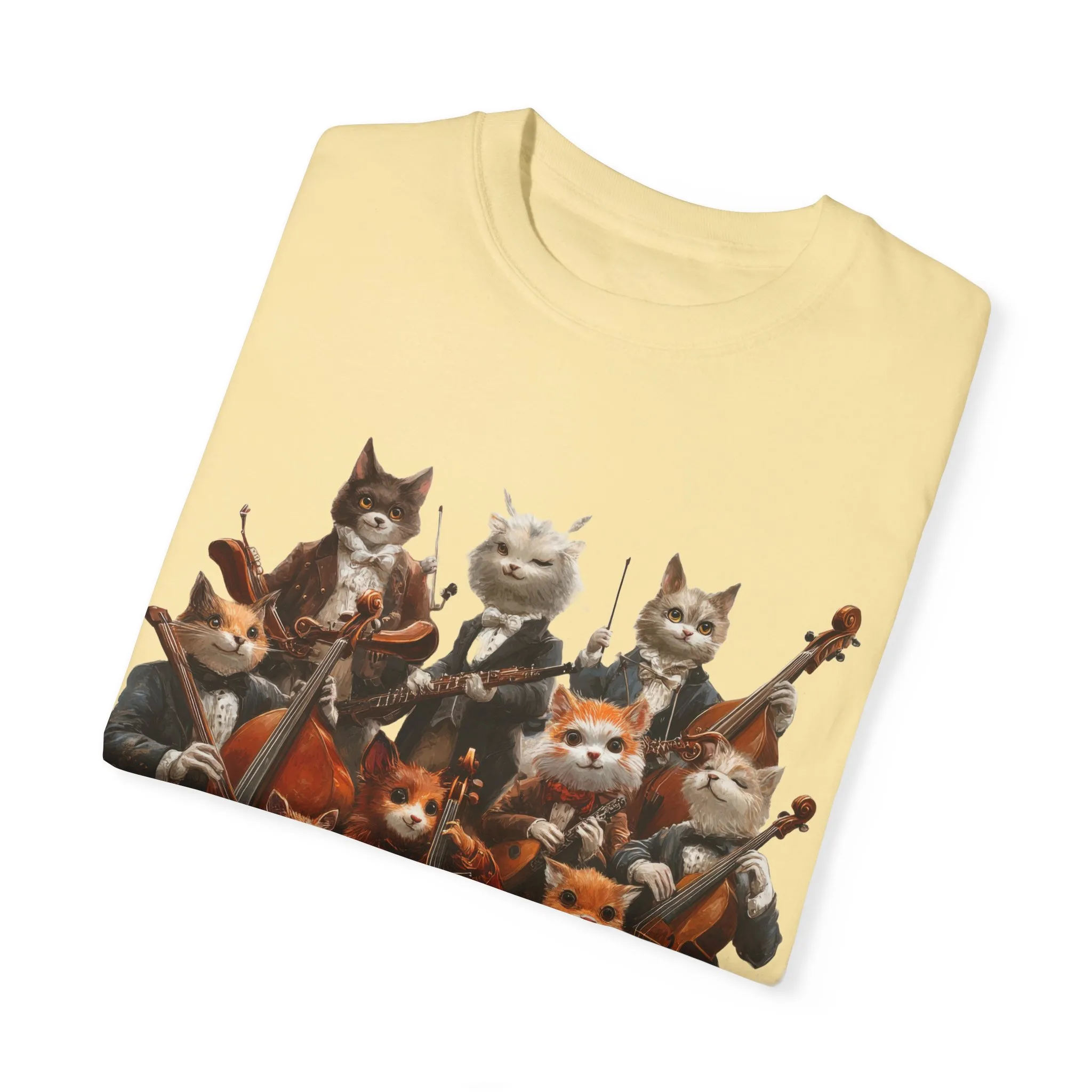 Whimsical Cat Orchestra Unisex T-Shirt - Perfect Gift for Animal Lovers - Image 2