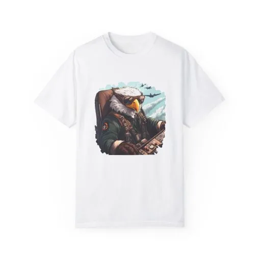 Pilot Eagle Unisex Garment-Dyed T-Shirt - Adventure Apparel for Aviation Enthusiasts - Image 5