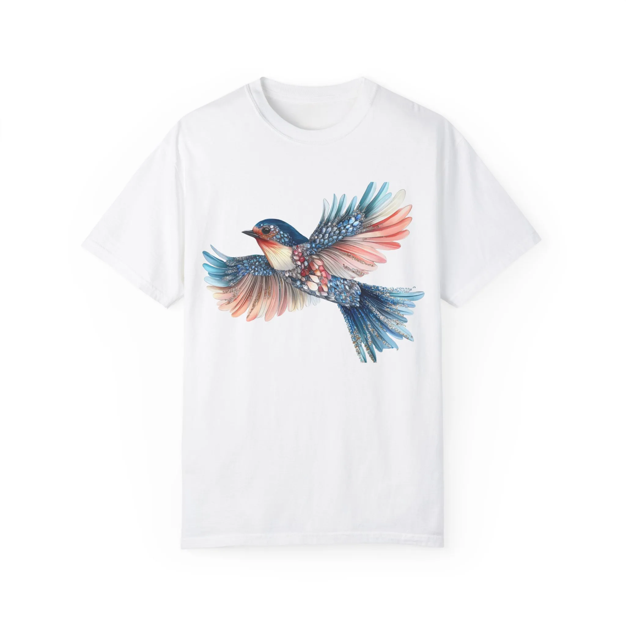 Colorful Bird Art Unisex T-Shirt - Nature-Inspired Garment-Dyed Tee - Image 5