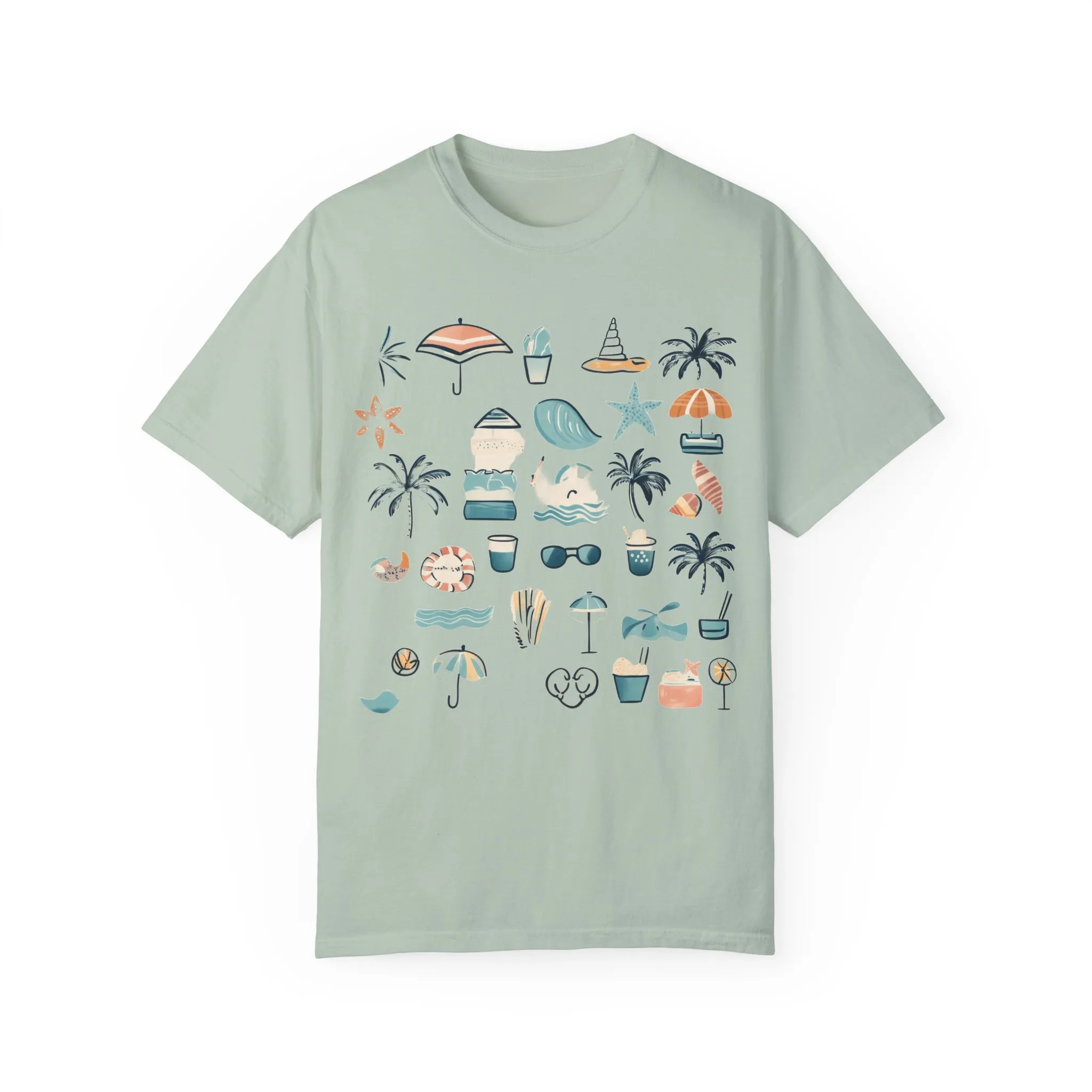 Beach Vibes Unisex Garment-Dyed T-Shirt | Summer Fun Graphic Tee - Image 17