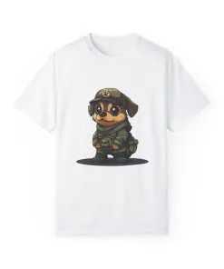 Cute Military Dog Graphic Unisex T-Shirt